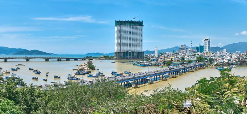Panoramic view of Nha Trang city, Vietnam where we offer day tours and guided excursions