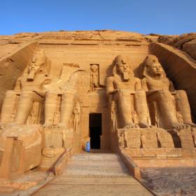 Outside of the Abu Simbel Ramses Temple - Egypt - On The Go Tours
